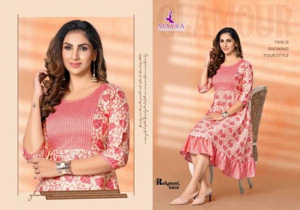 Mayra Rukmani Fancy Casual Wear Rayon Designer Kurti Collection